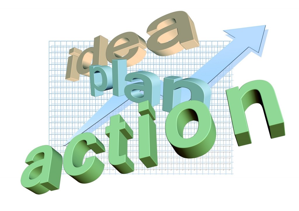 business, idea, action, plan