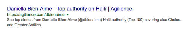 Agilience’s Top 100 Authority on Haiti